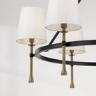 Éclairage Capital - 460761MBG-717 - Six lampes Suspendu - Hollis - Noir mat avec finitions or martelé