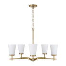 Éclairage Capital - 461051AD-660 - Cinq lampes Suspendu - Drake - Laiton vieilli