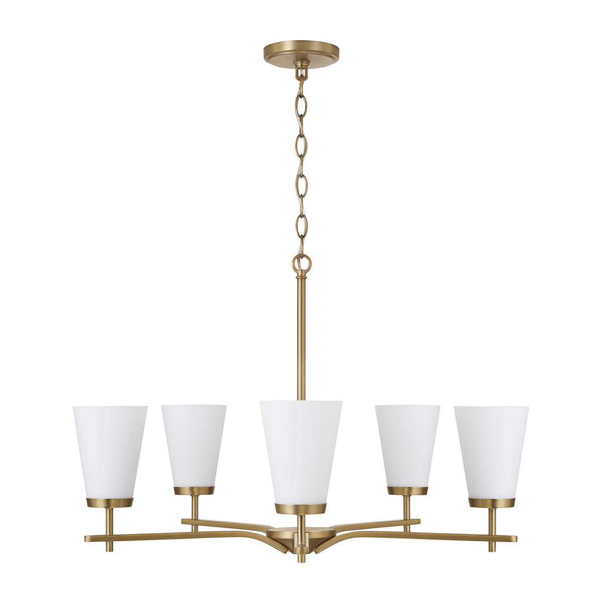 Capital Lighting - 461051AD-660 - Five Light Chandelier - Drake - Aged Brass