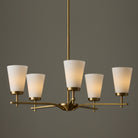 Éclairage Capital - 461051AD-660 - Cinq lampes Suspendu - Drake - Laiton vieilli