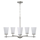 Éclairage Capital - 461051BN-660 - Cinq lampes Suspendu - Drake - Nickel brossé