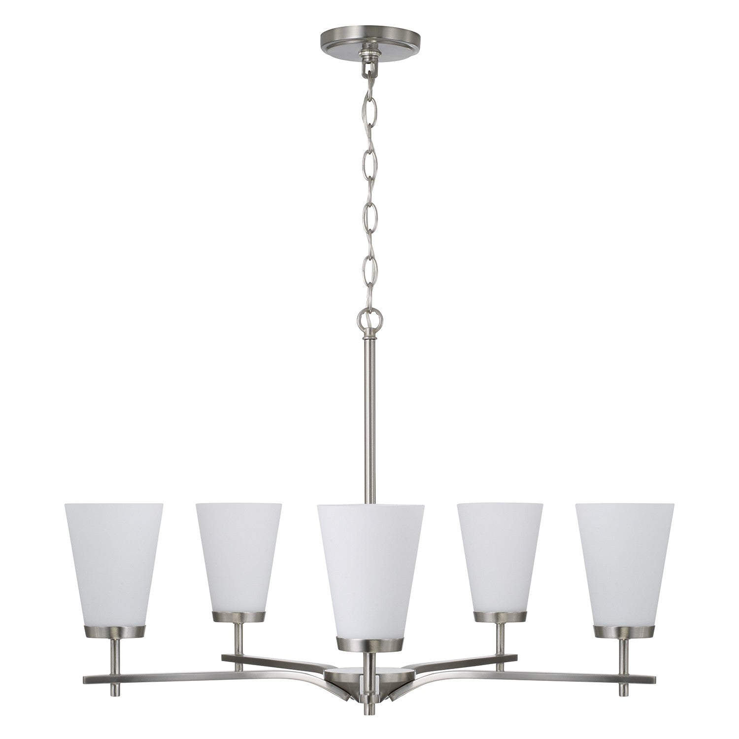 Éclairage Capital - 461051BN-660 - Cinq lampes Suspendu - Drake - Nickel brossé
