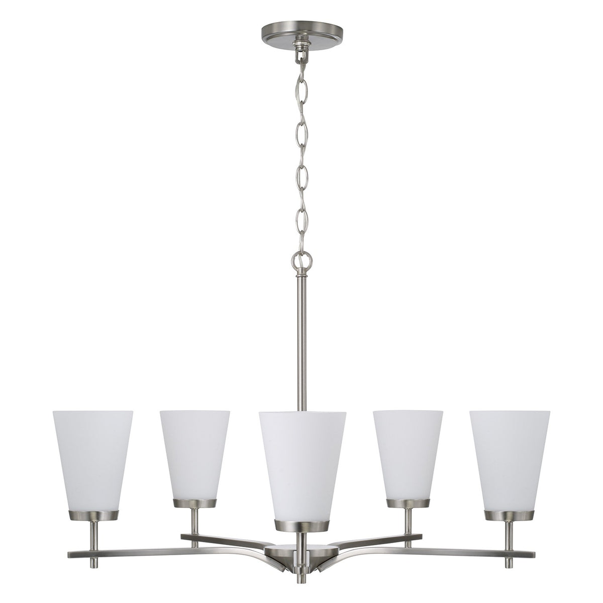 Capital Lighting - 461051BN-660 - Five Light Chandelier - Drake - Brushed Nickel