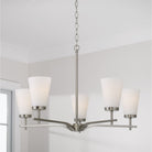 Éclairage Capital - 461051BN-660 - Cinq lampes Suspendu - Drake - Nickel brossé