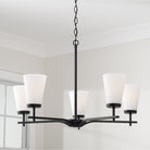 Éclairage Capital - 461051MB-660 - Cinq lampes Suspendu - Drake - Noir mat