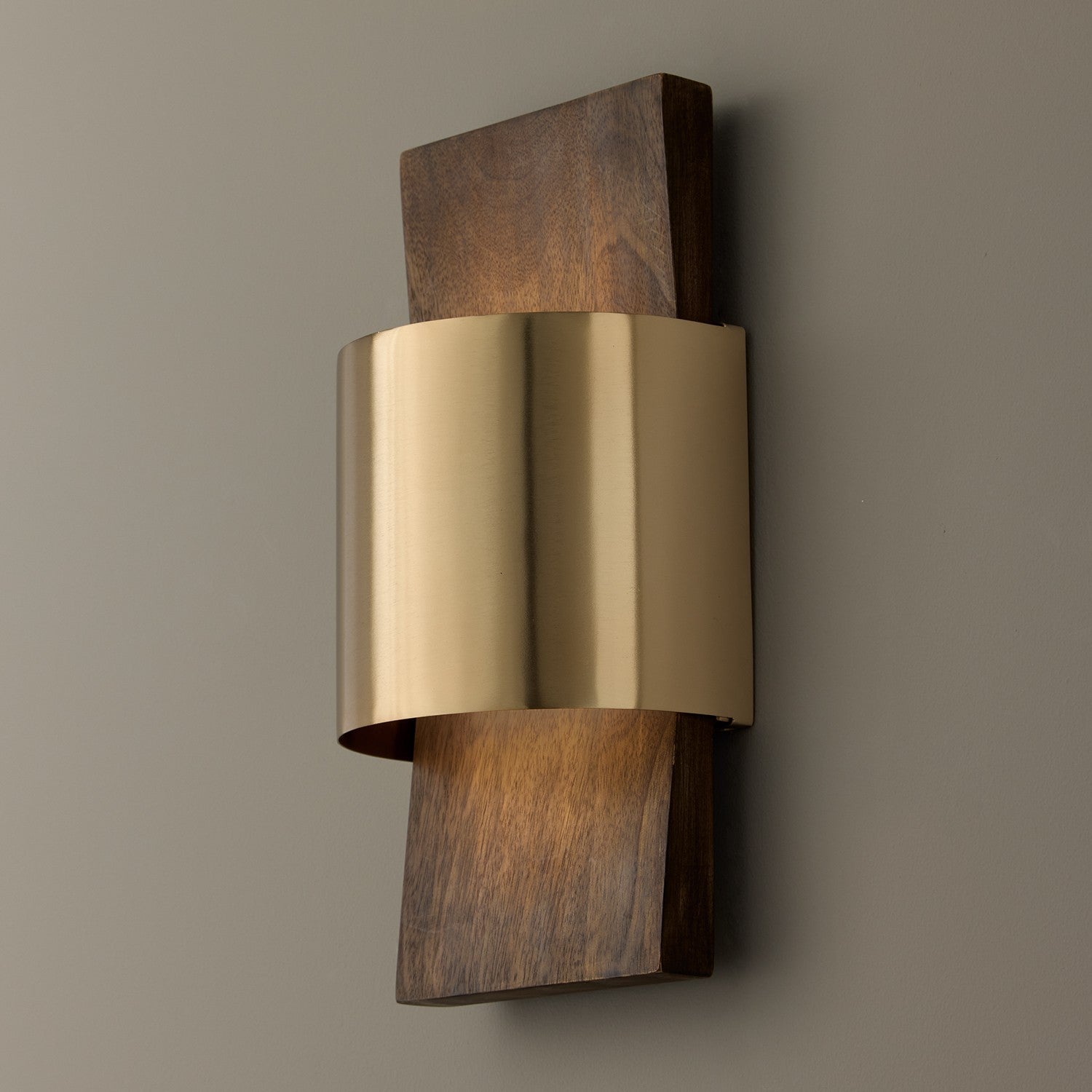 Éclairage Capital - 660111NM - LED Murale - Sidney - Bois nordique et laiton mat