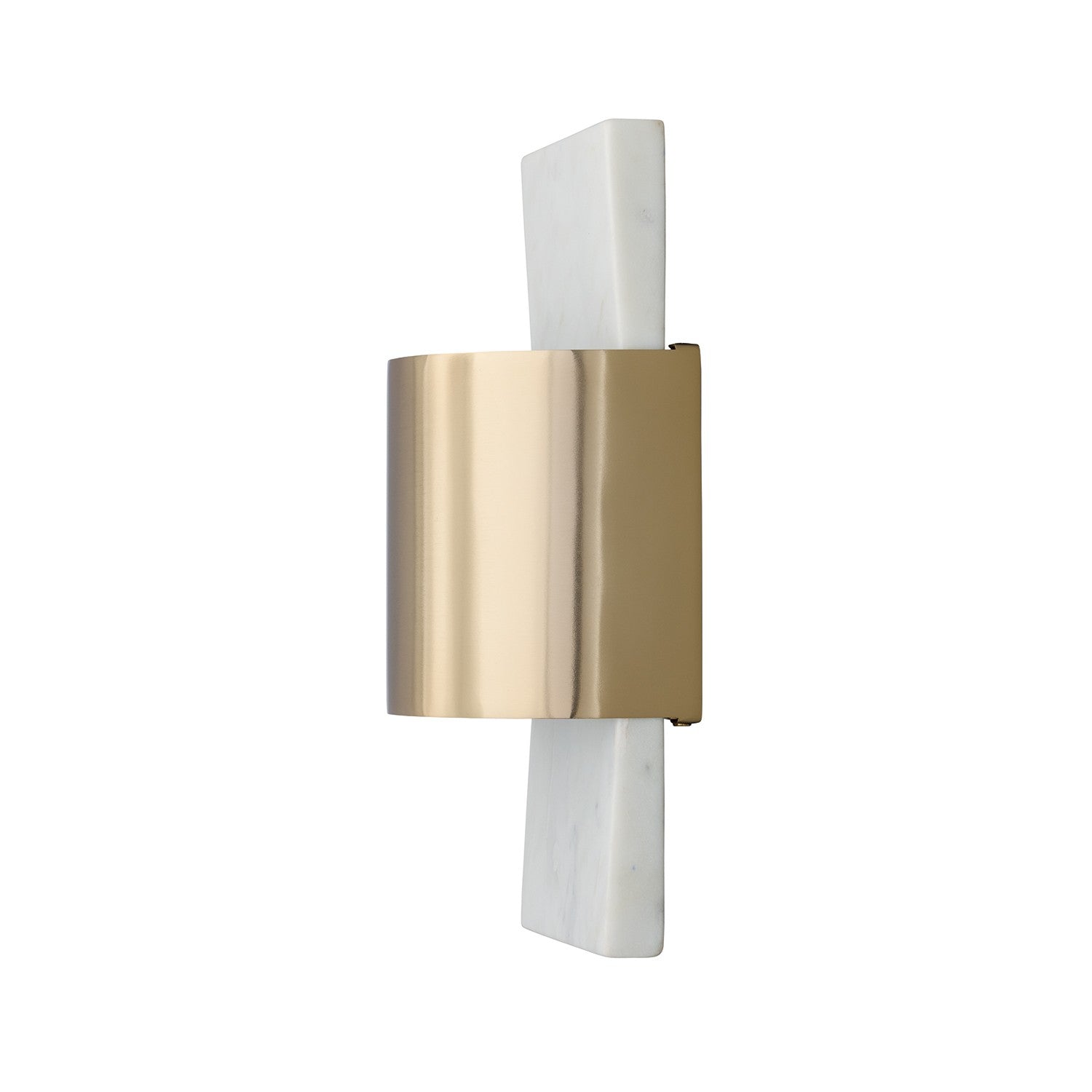Éclairage Capital - 660111WMB - LED Murale - Sidney - Marbre blanc et laiton mat