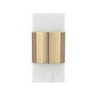Éclairage Capital - 660111WMB - LED Murale - Sidney - Marbre blanc et laiton mat