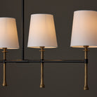 Éclairage Capital - 860751MBG-717 - Îlot lumineux à cinq lampes Suspension - Hollis - Noir mat avec finitions or martelé
