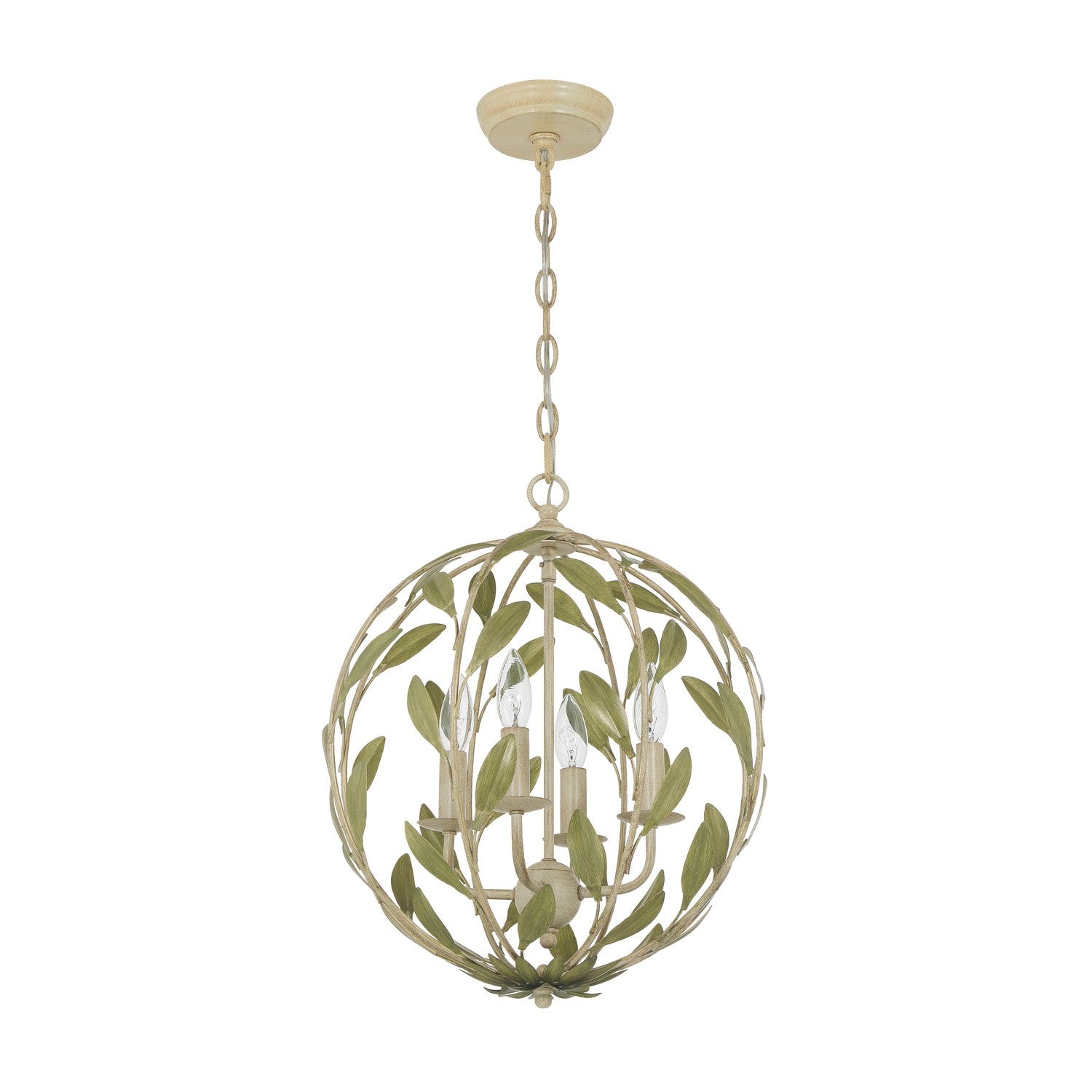 Crystorama - 504-CT - Four Light Chandelier - Broche - Champagne Green Tea