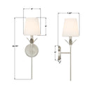 Crystorama - 531-OP-SA - One Light Wall Sconce - Broche - Antique Silver