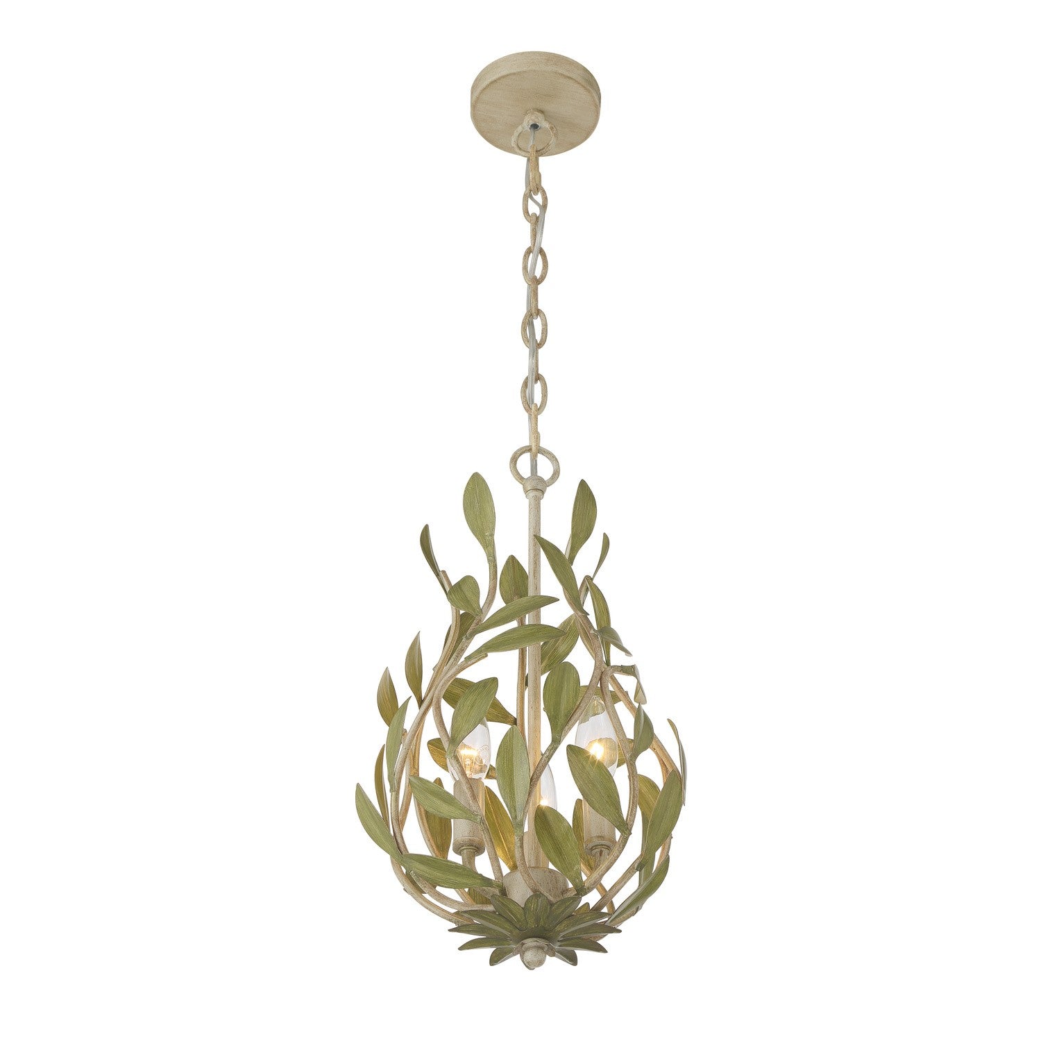 Crystorama - 565-CT - Three Light Chandelier - Broche - Champagne Green Tea