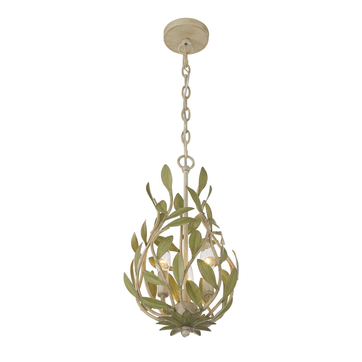 Crystorama - 565-CT - Three Light Chandelier - Broche - Champagne Green Tea