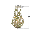 Crystorama - 565-CT_CEILING - Three Light Semi Flush Mount - Broche - Champagne Green Tea