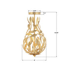 Crystorama - 565-GA_CEILING - Three Light Semi Flush Mount - Broche - Antique Gold