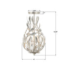 Crystorama - 565-SA_CEILING - Three Light Semi Flush Mount - Broche - Antique Silver