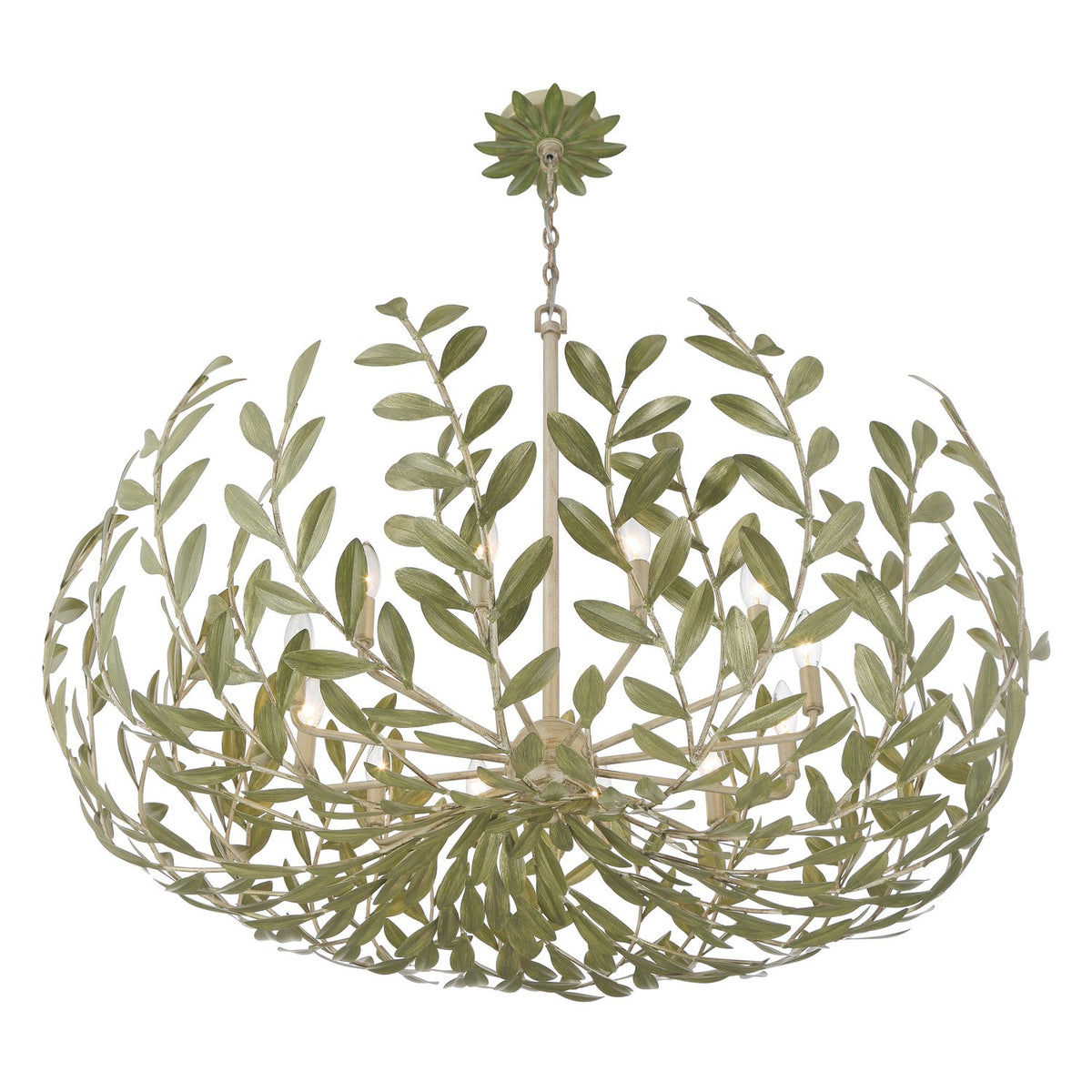 Crystorama - 569-CT - 12 Light Chandelier - Broche - Champagne Green Tea
