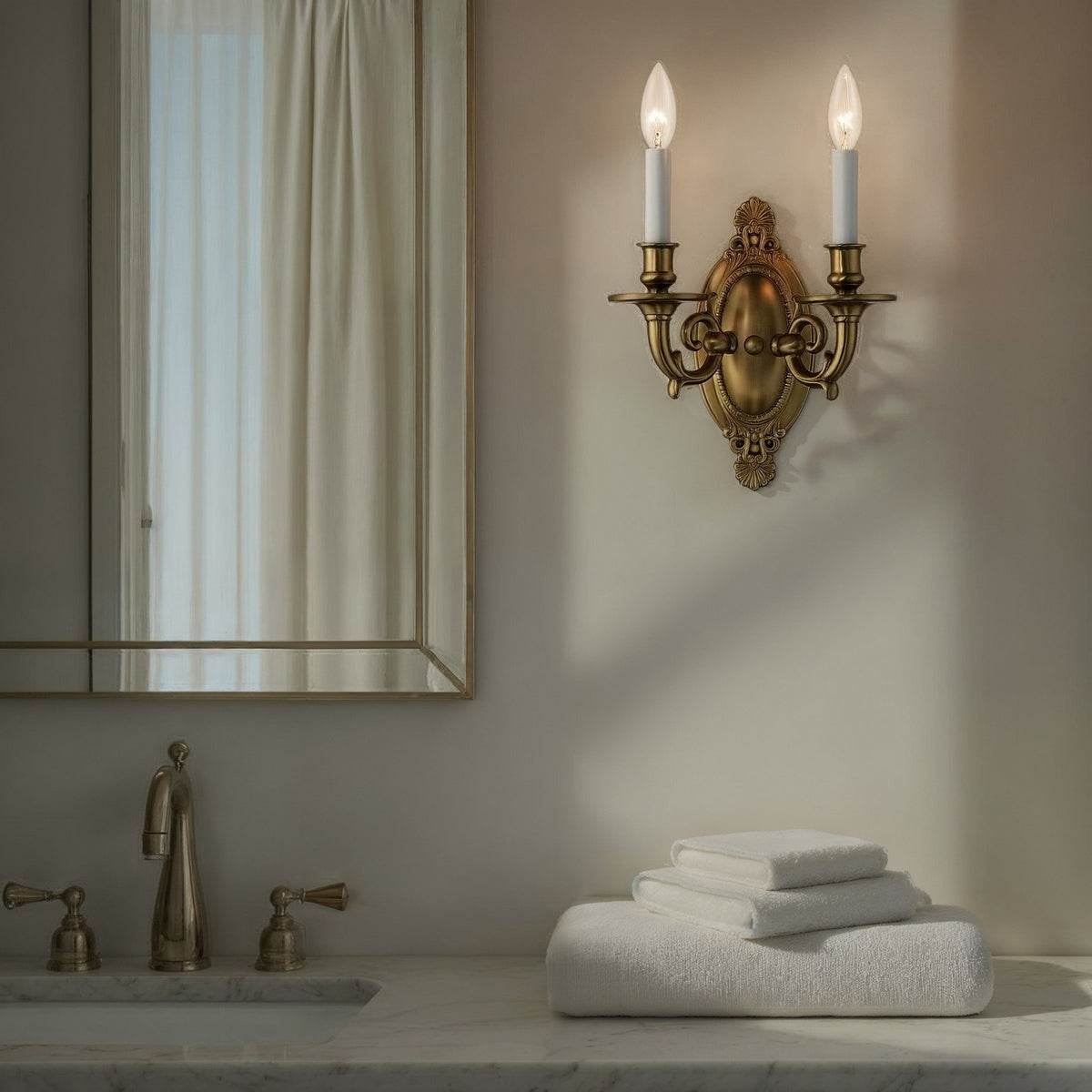 Crystorama - 622-AG - Two Light Wall Sconce - Milford - Aged Brass
