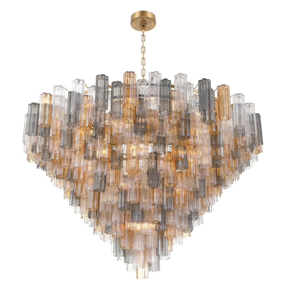 Crystorama - ADD-329-AG-AU - 40 Light Chandelier - Addis - Aged Brass