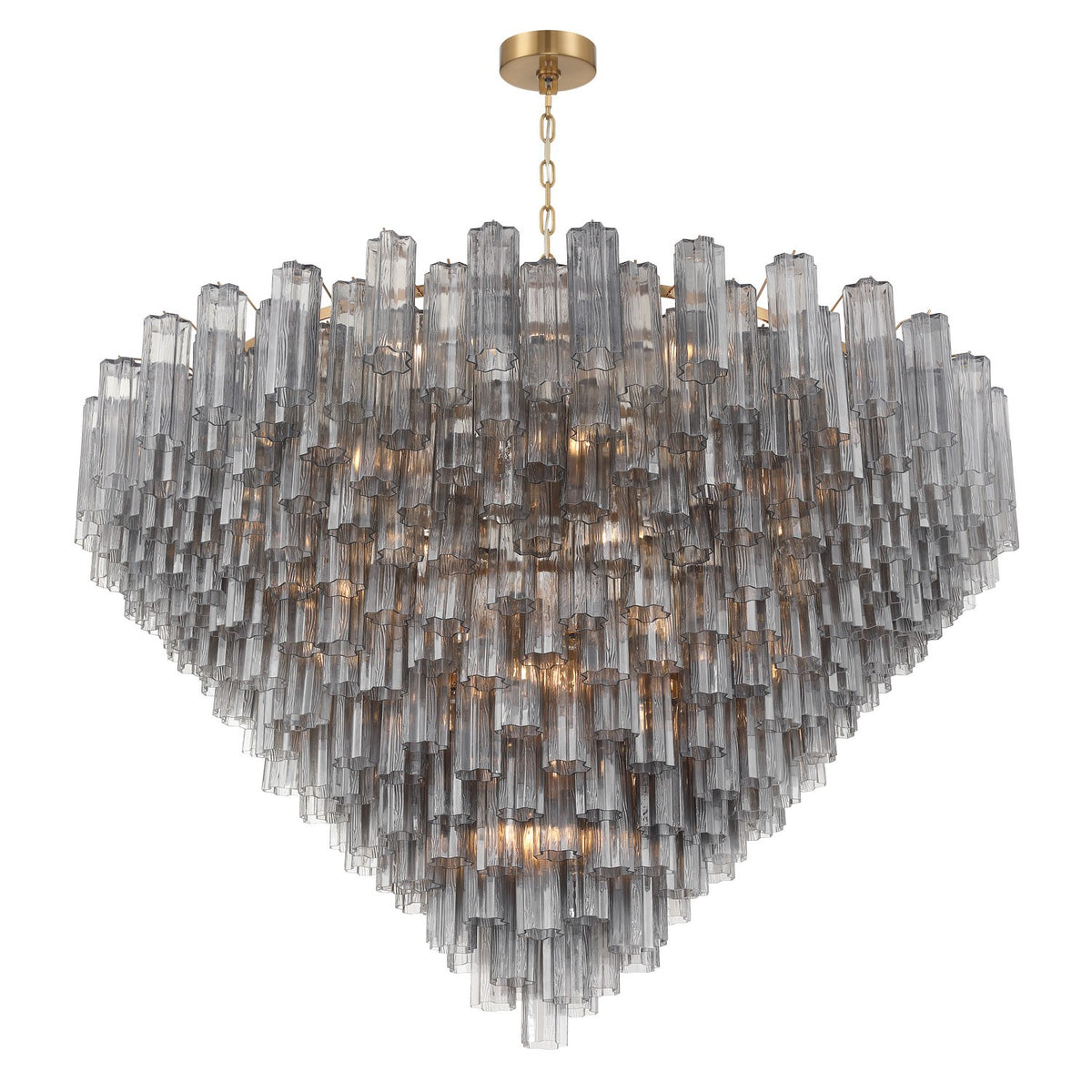 Crystorama - ADD-329-AG-SM - 40 Light Chandelier - Addis - Aged Brass