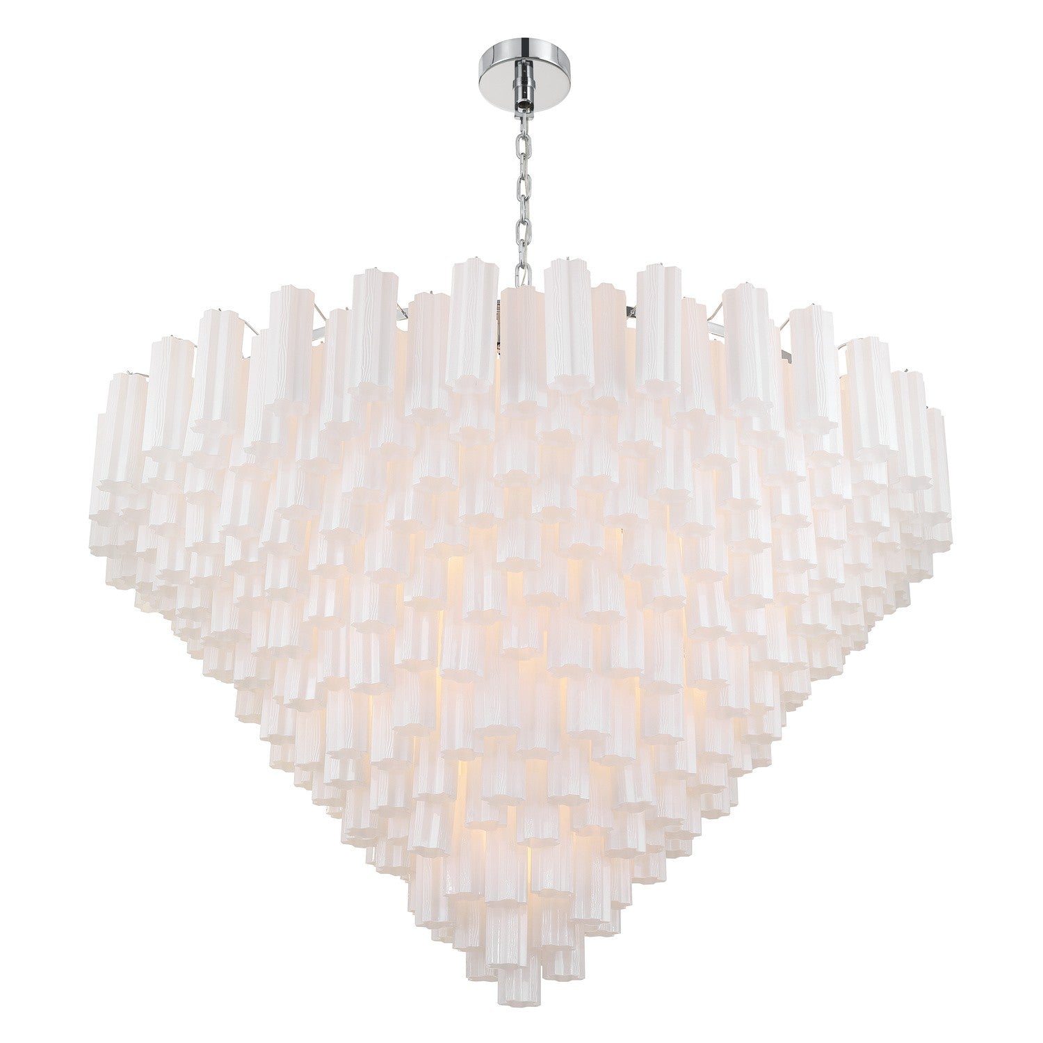 Crystorama - ADD-329-CH-WH - 40 Light Chandelier - Addis - Polished Chrome
