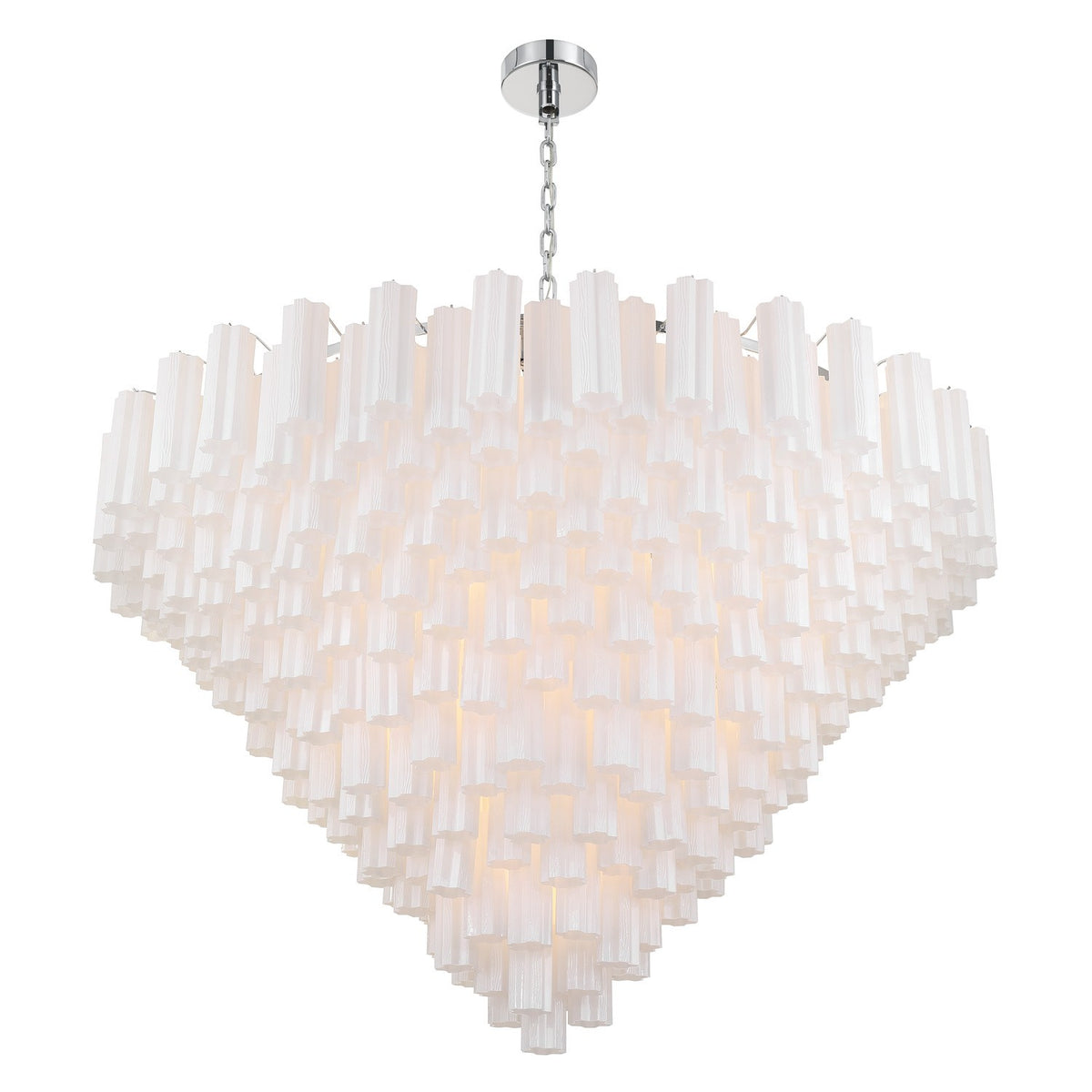 Crystorama - ADD-329-CH-WH - 40 Light Chandelier - Addis - Polished Chrome