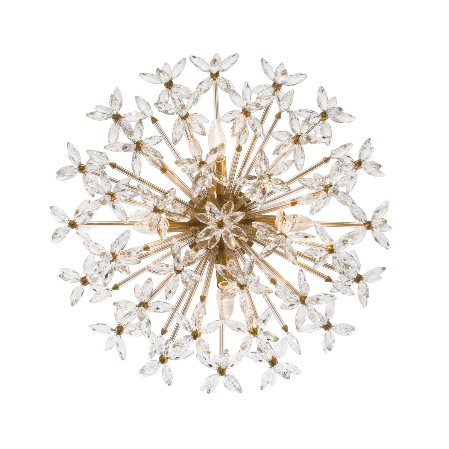 Crystorama - ADL-500-AG-CL - Four Light Semi Flush Mount - Adley - Aged Brass