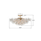 Crystorama - ADL-500-AG-CL - Semi-remorque à quatre feux Plafonnier - Adley - Laiton vieilli