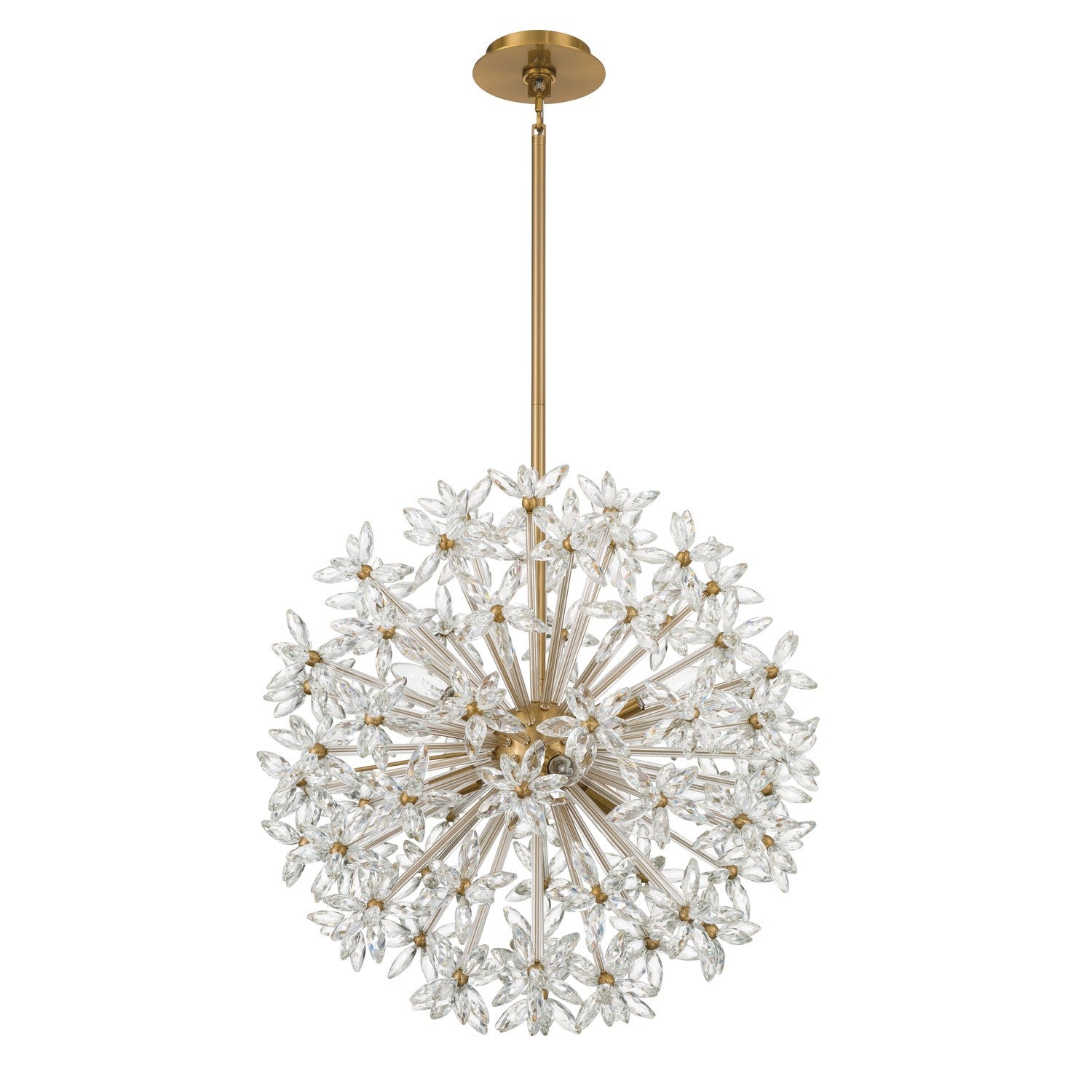 Crystorama - ADL-506-AG-CL - Six lumières Suspendu - Adley - Laiton vieilli