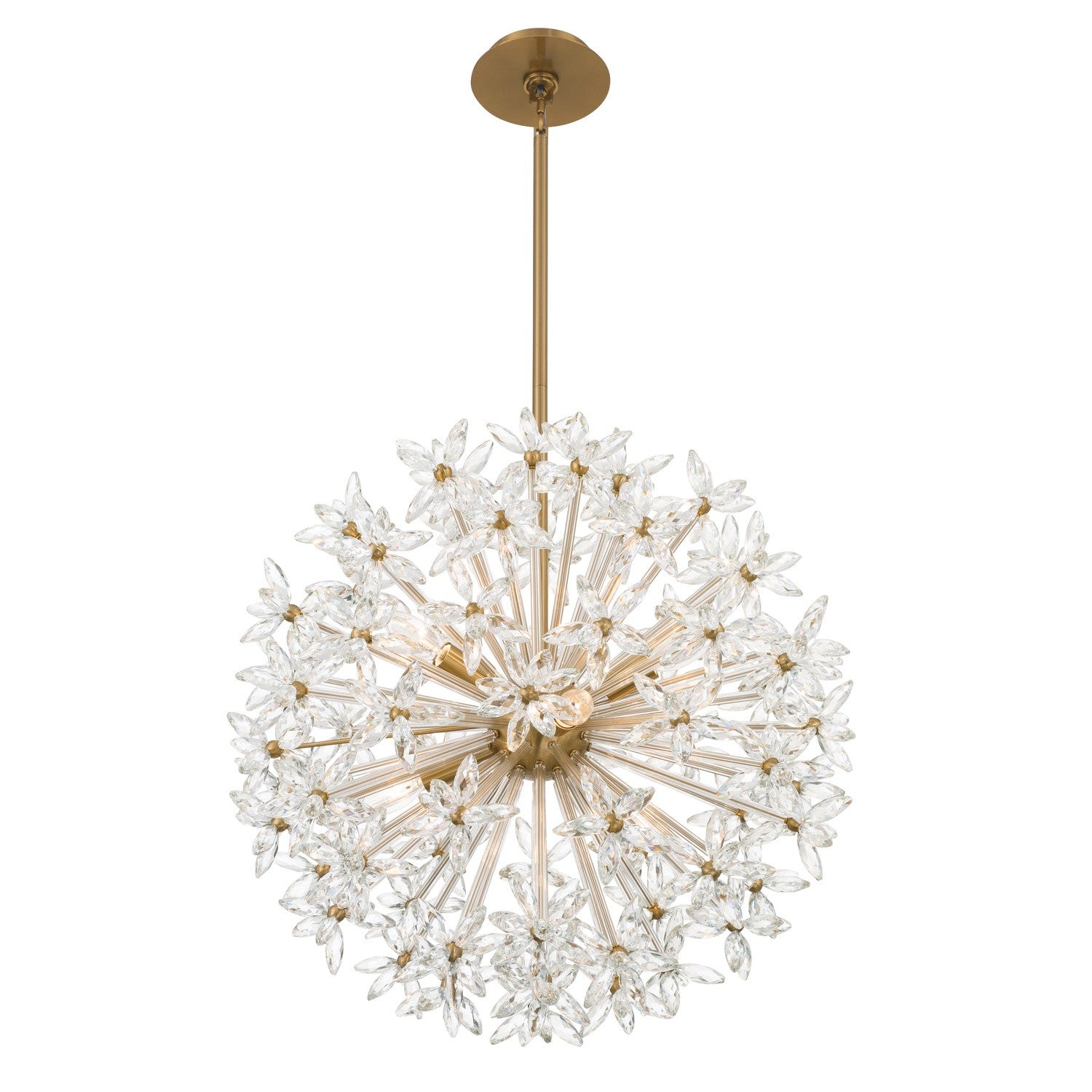 Crystorama - ADL-506-AG-CL - Six lumières Suspendu - Adley - Laiton vieilli