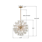 Crystorama - ADL-506-AG-CL - Six lumières Suspendu - Adley - Laiton vieilli