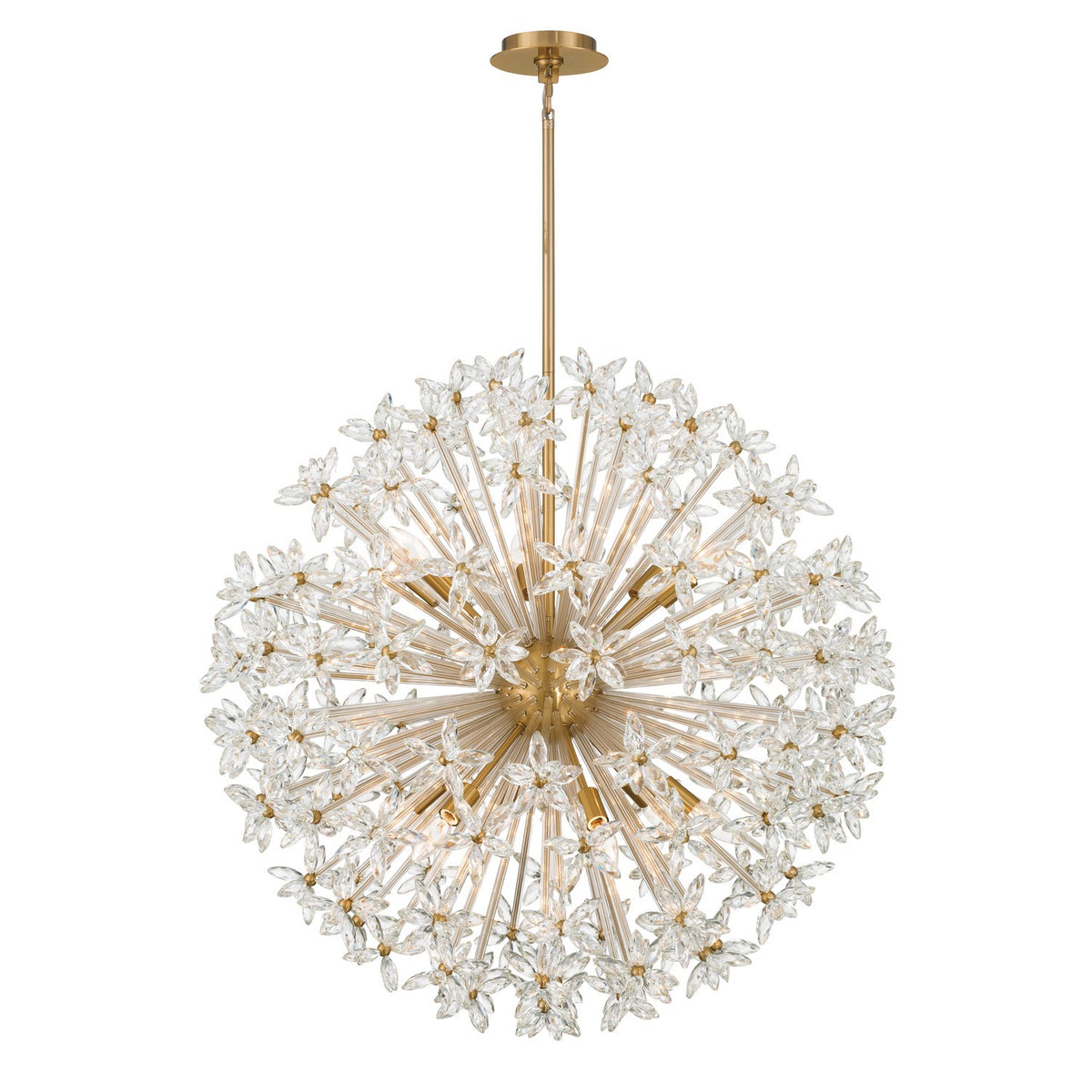 Crystorama - ADL-512-AG-CL - 12 Light Chandelier - Adley - Aged Brass
