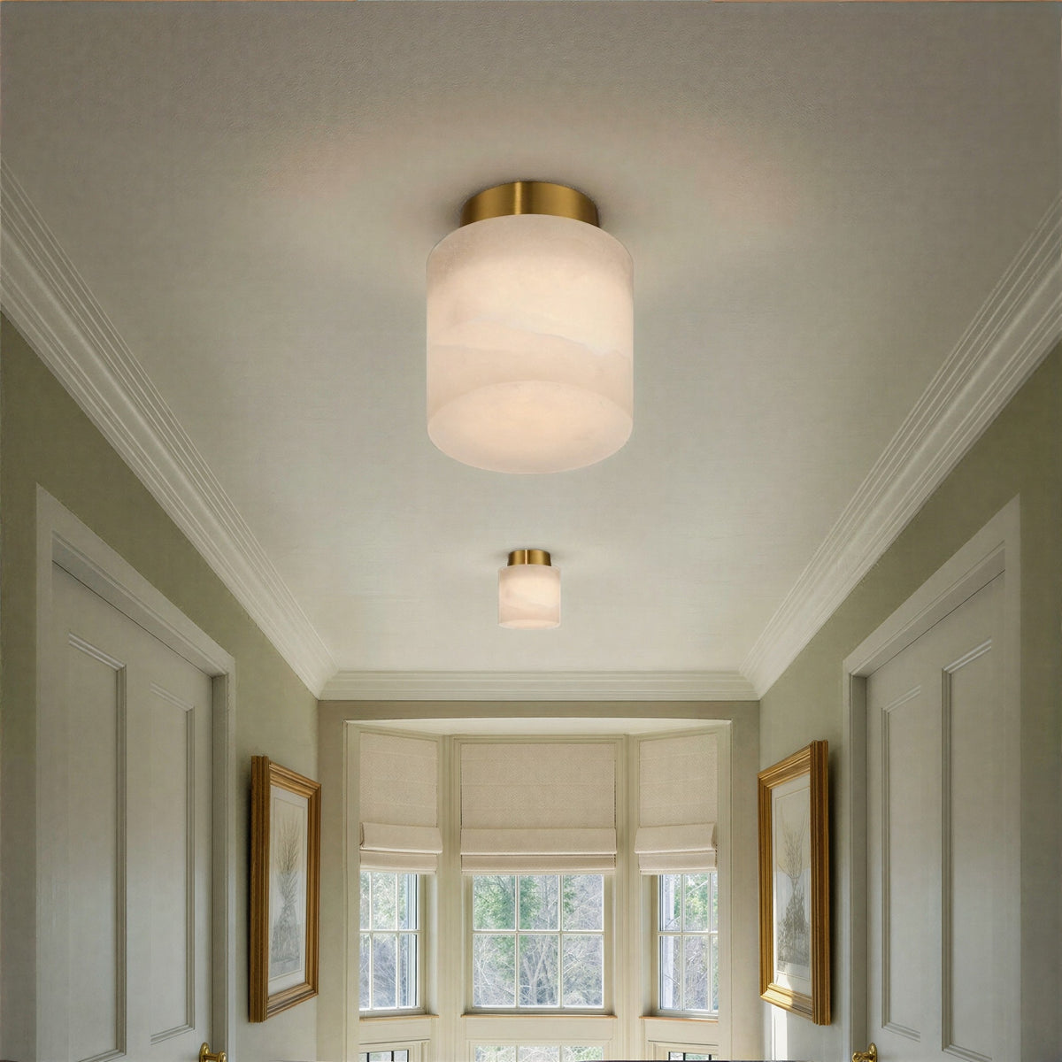 Crystorama - AME-400-AG - One Light Semi Flush Mount - Acme - Aged Brass