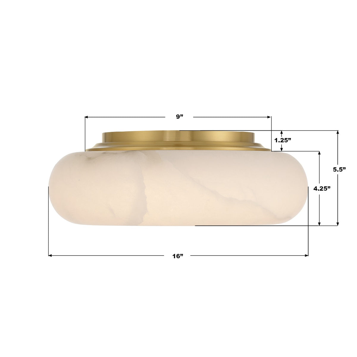 Crystorama - AME-405-AG - LED Flush Mount - Acme - Aged Brass