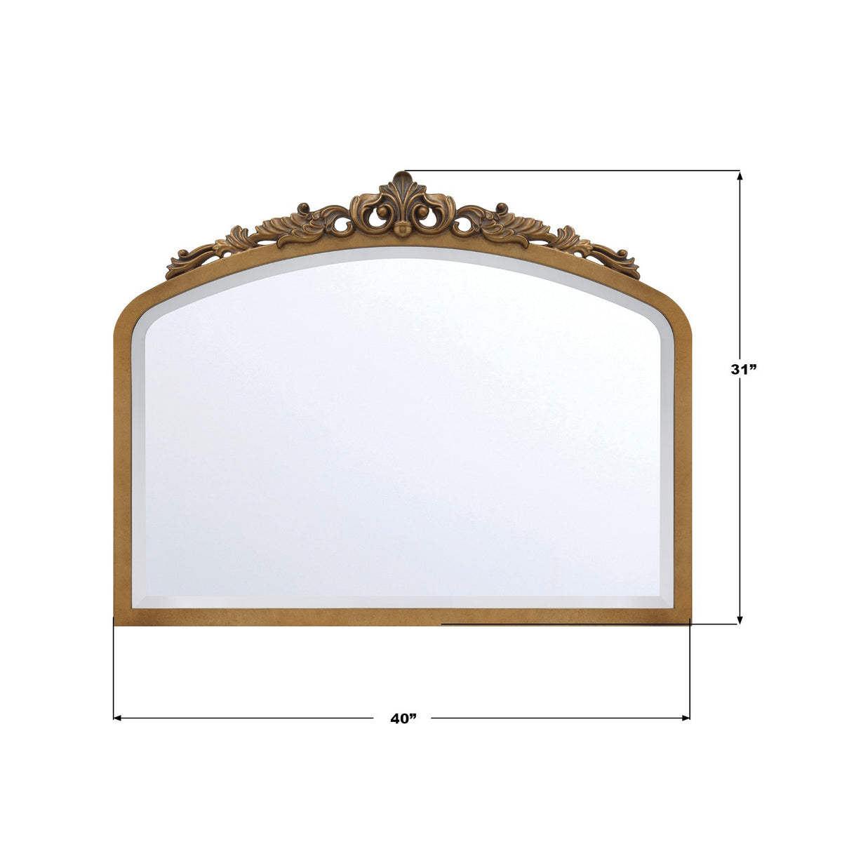 Crystorama - ARN-M701-BB - Mirror - Arden - Burnished Brass