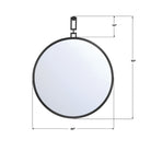 Crystorama - AST-M860-MK - Miroir - Alston - Noir mat