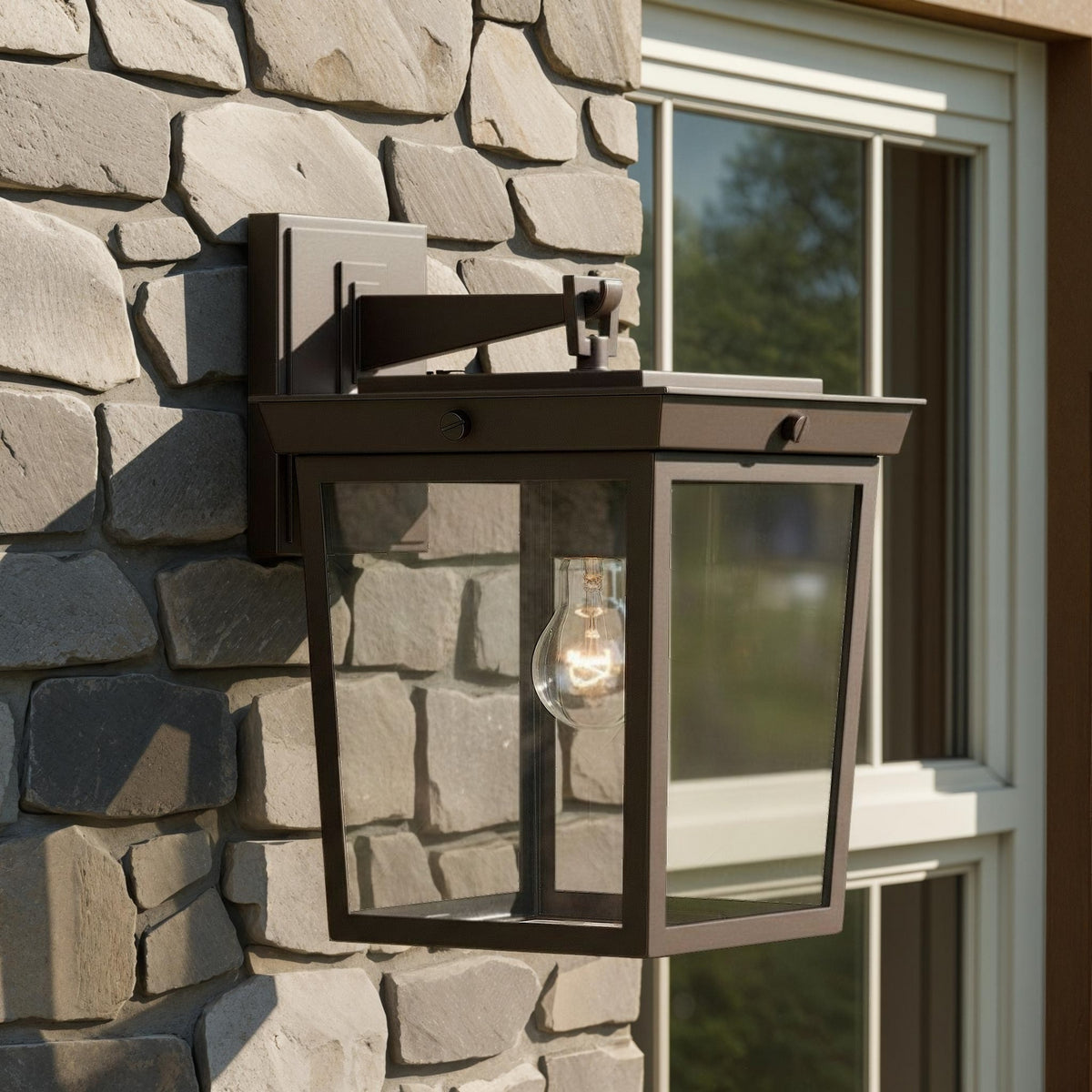 Crystorama - BEL-A8062-TZ - Lampe extérieure à une lumière Murale - Belmont - Bronze crépusculaire