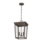 Crystorama - BEL-A8065-TZ - Lampe extérieure à trois lampes Suspension - Belmont - Bronze crépusculaire