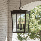 Crystorama - BEL-A8065-TZ - Lampe extérieure à trois lampes Suspension - Belmont - Bronze crépusculaire