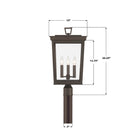 Crystorama - BEL-A8069-TZ - Applique murale extérieure à trois lampes - Belmont - Bronze crépuscule