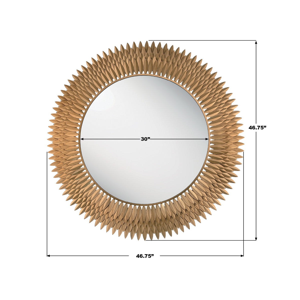 Crystorama - BRH-M546-GA - Mirror - Broche - Antique Gold