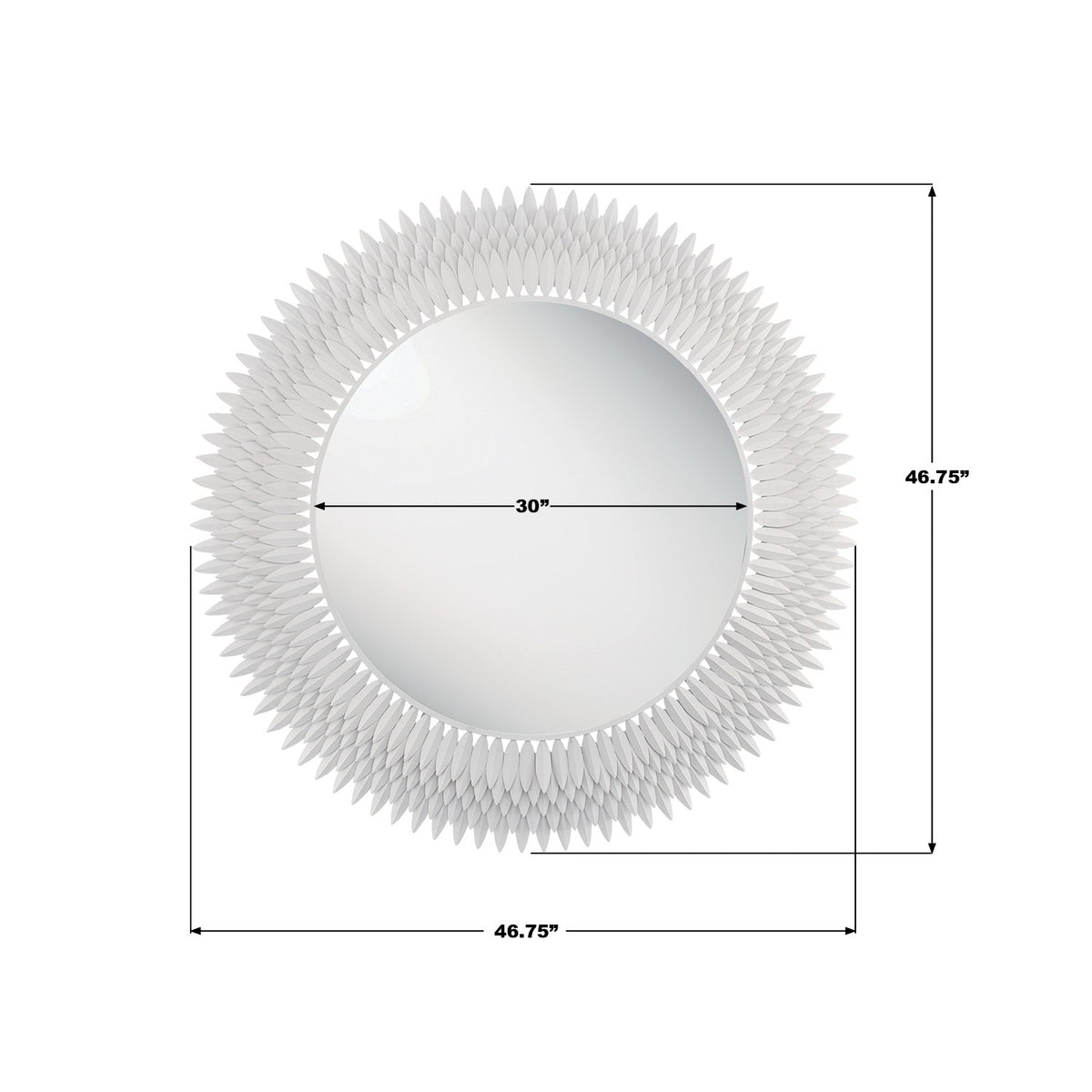 Crystorama - BRH-M546-MT - Mirror - Broche - Matte White