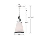 Crystorama - CAL-2404-PN - Trois lumières Suspension - Callahan - Nickel poli