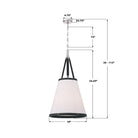 Crystorama - CAL-2405-PN - Quatre lumières Suspension - Callahan - Nickel poli