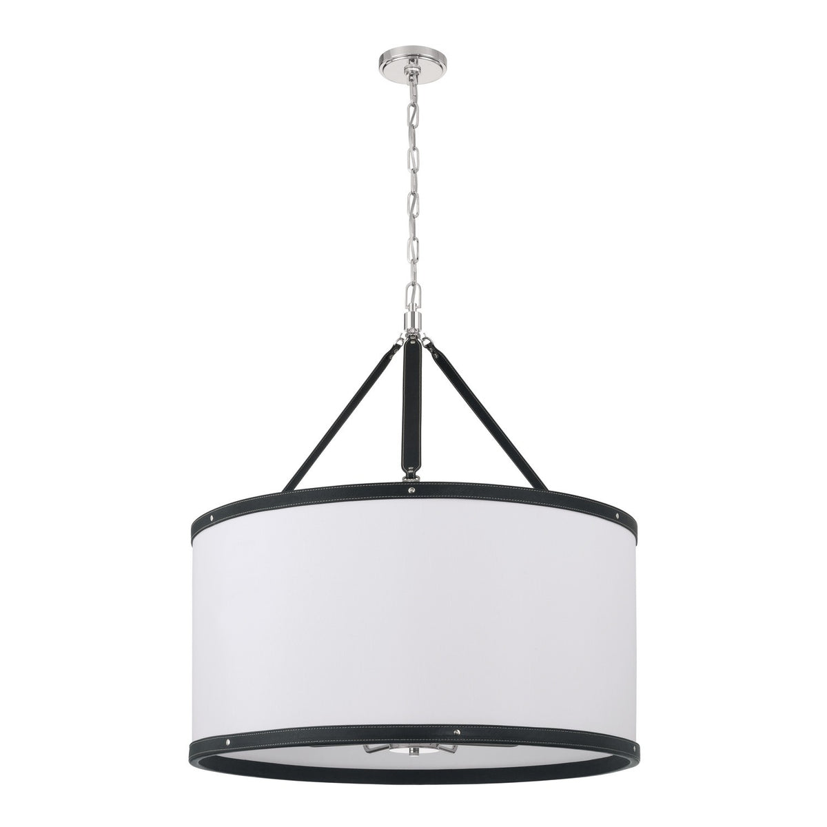 Crystorama - CAL-2408-PN - Eight Light Pendant - Callahan - Polished Nickel