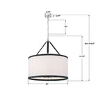 Crystorama - CAL-2408-PN - Huit lumières Suspension - Callahan - Nickel poli