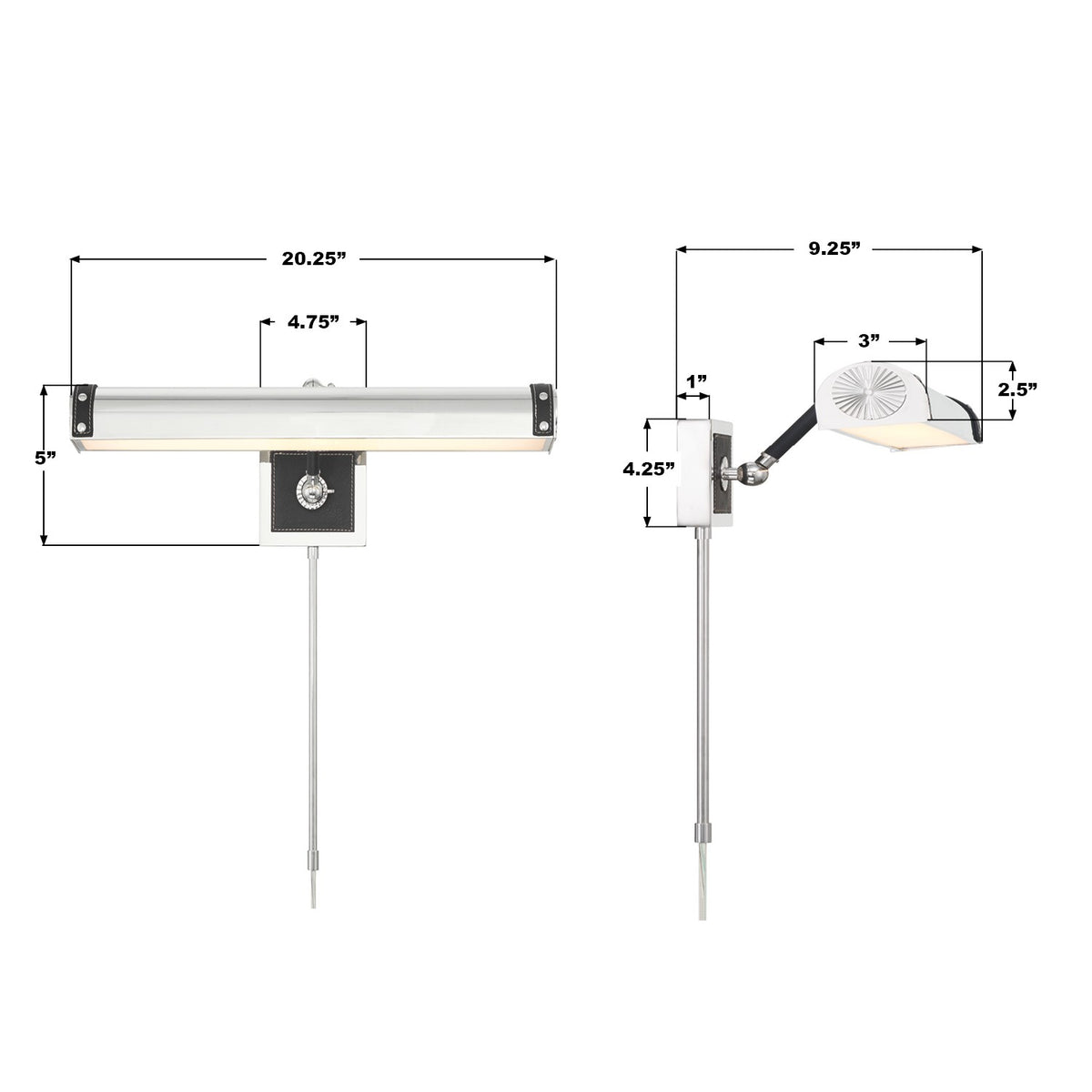 Crystorama - CAL-2411-PN - LED Picture Light - Callahan - Polished Nickel