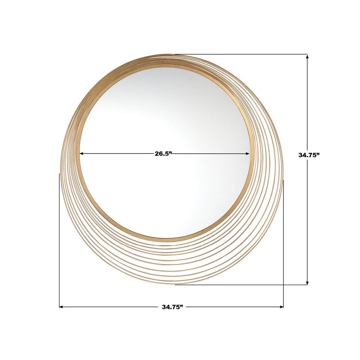 Crystorama - CEC-M770-GA - Mirror - Cecile - Antique Gold