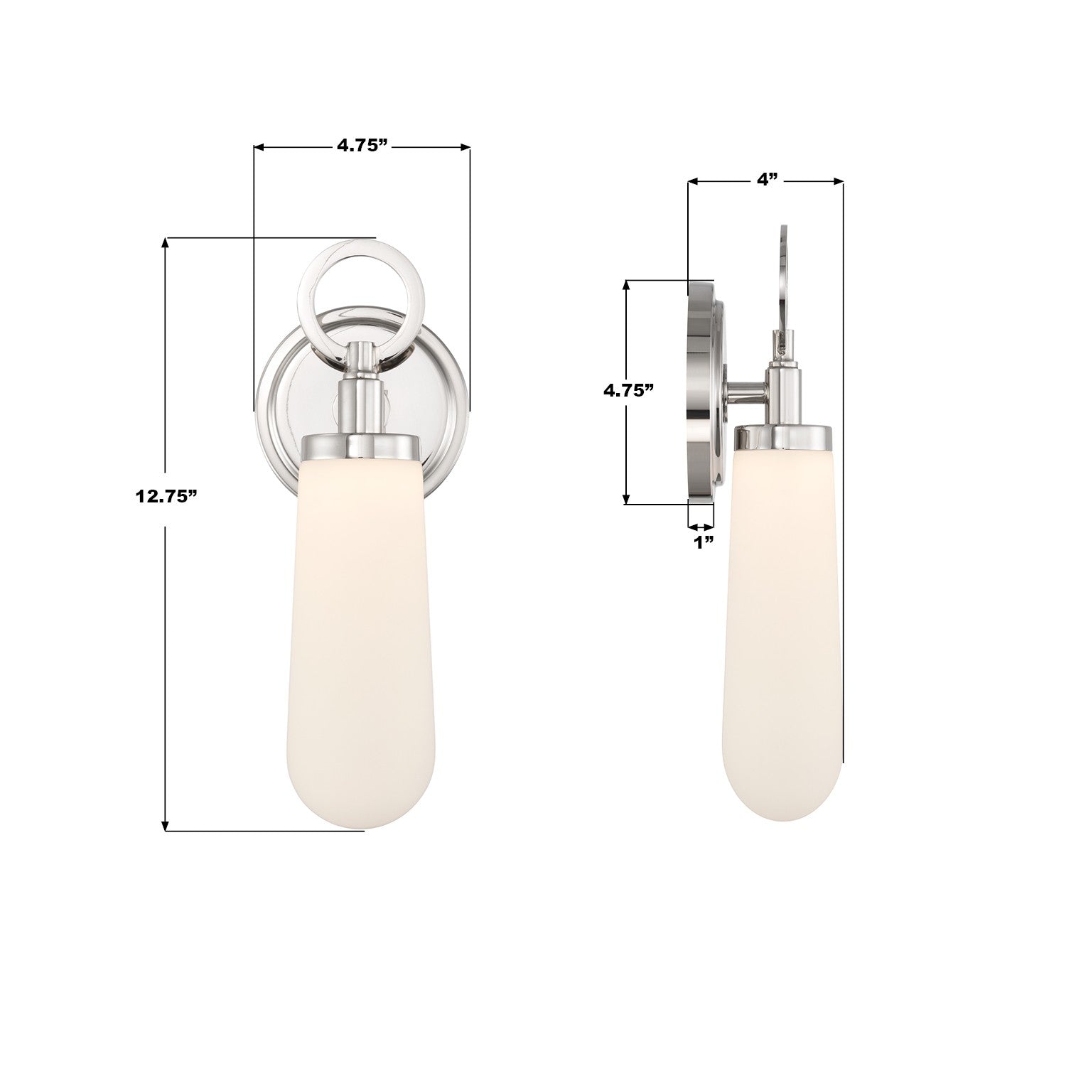 Crystorama - CVN-731-PN - LED Wall Sconce - Calvin - Polished Nickel