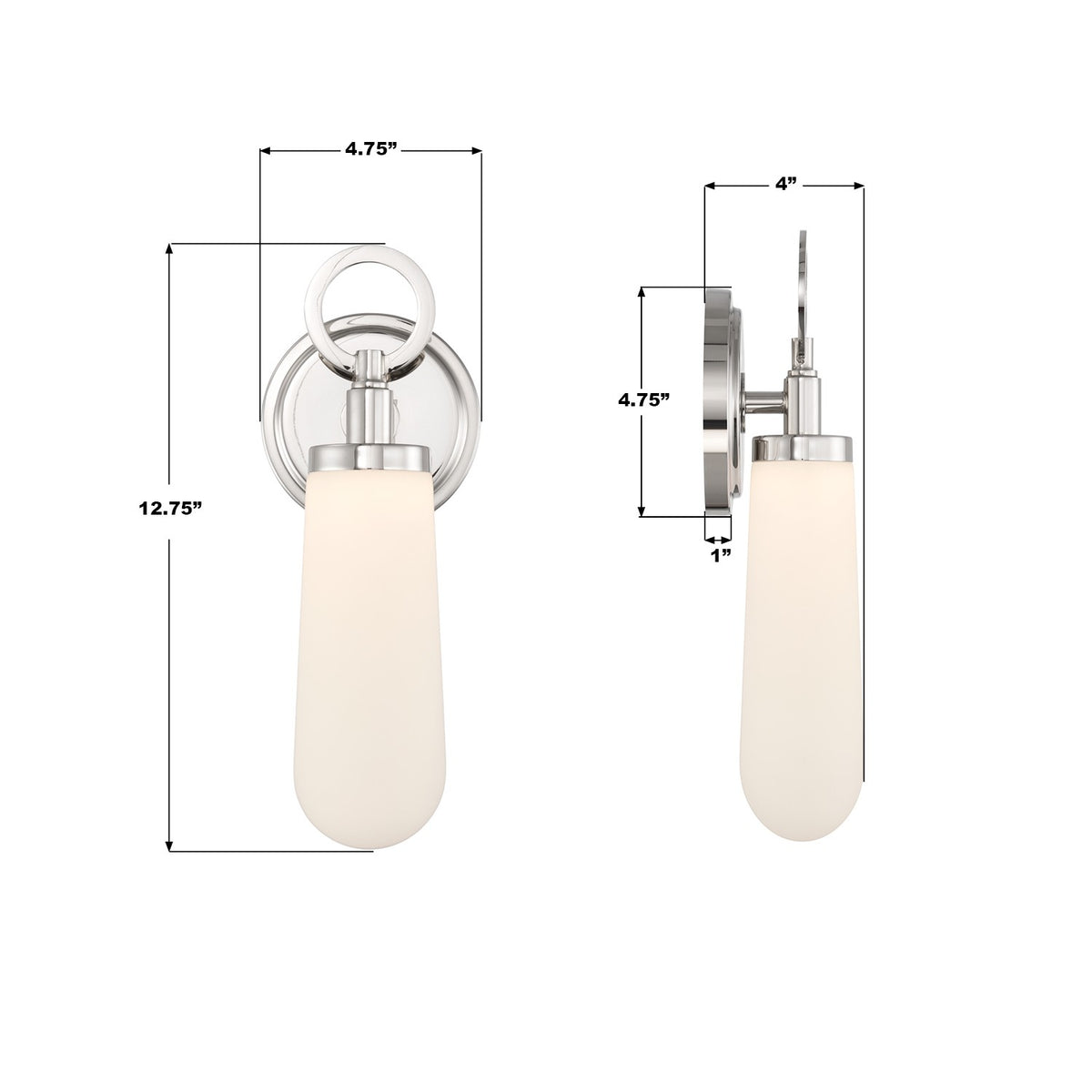 Crystorama - CVN-731-PN - LED Wall Sconce - Calvin - Polished Nickel